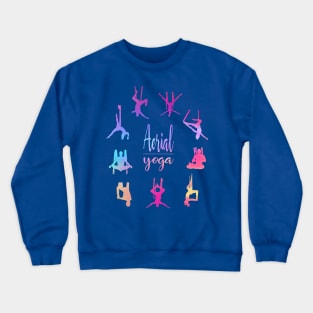Aerial Yoga Colorful Figures Design Crewneck Sweatshirt